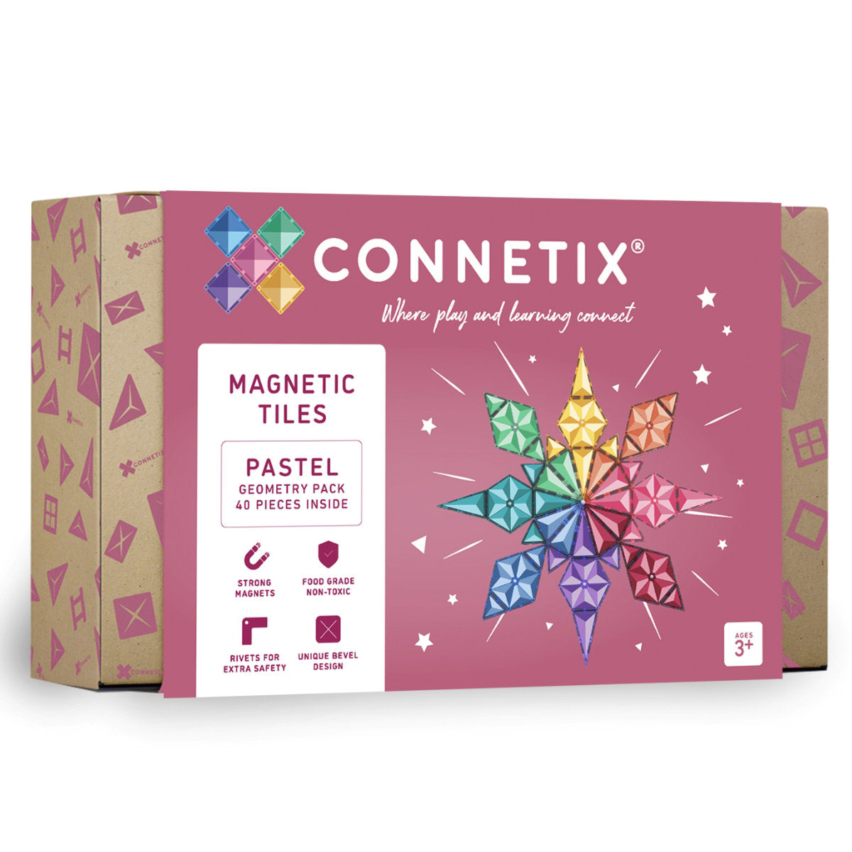Connetix Pastel Geometry Pack 40-delig