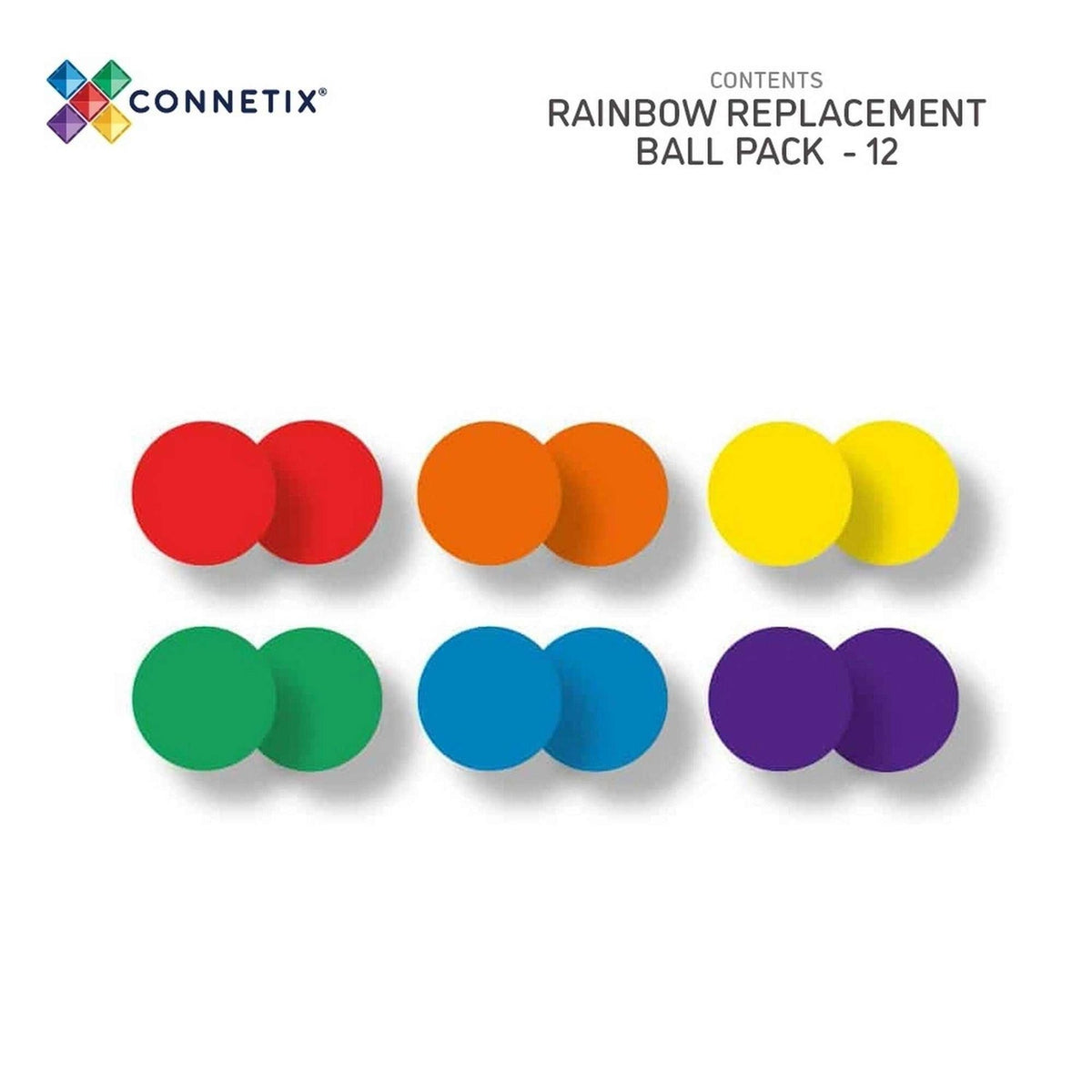 Connetix Rainbow Ball Pack 12-delig