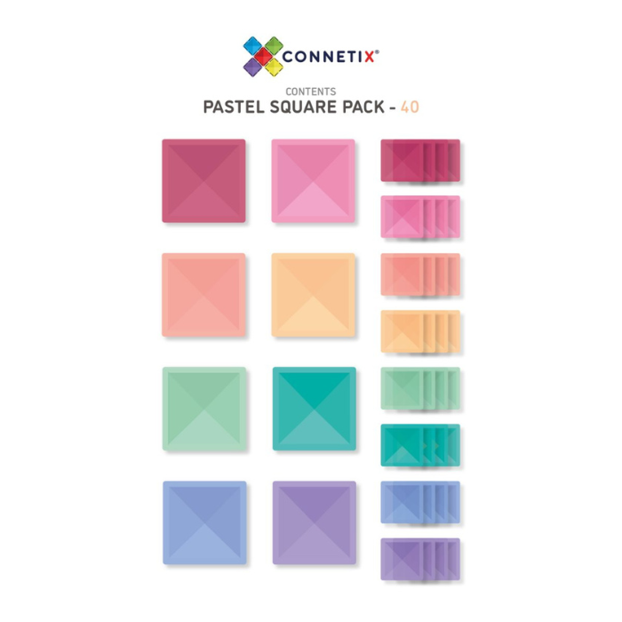 Connetix Pastel Square pack 40st