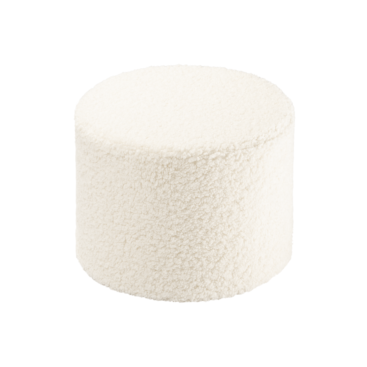 Crème witte poef