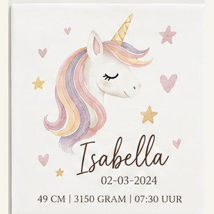 Geboortetegel Unicorn – voorbeeld