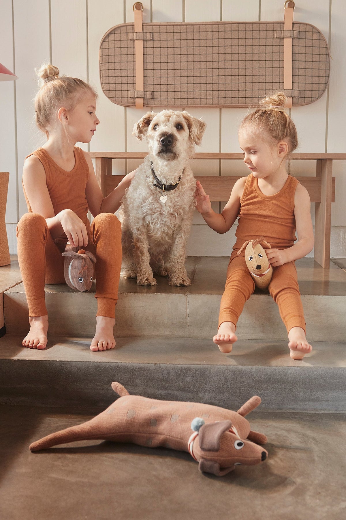 Hunsi Hond Met Twee Puppies Coco &amp; Max - Multi