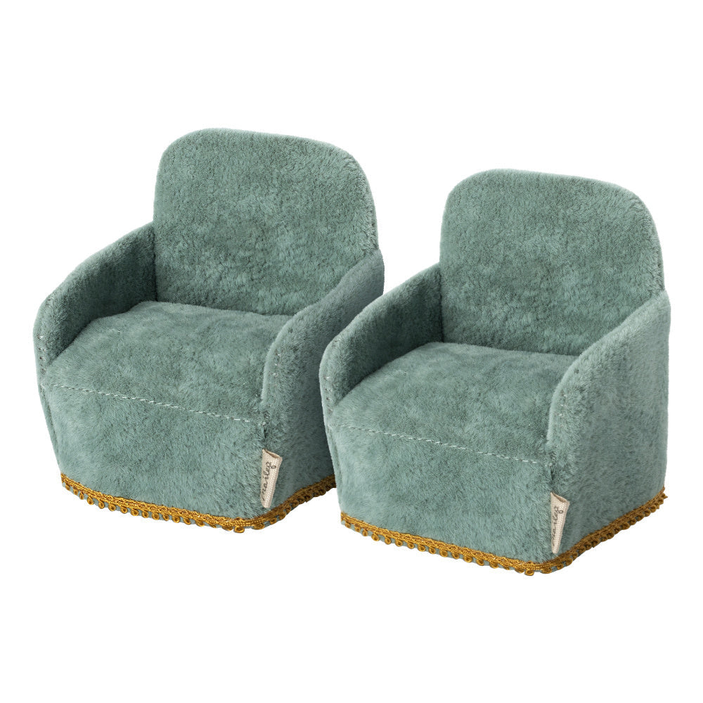 Maileg Stoelen Teddy Blauw Groen