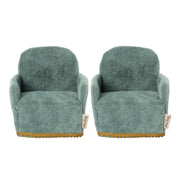 Maileg Stoelen Teddy Blauw Groen