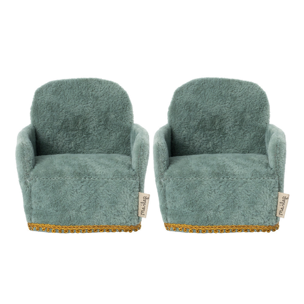 Maileg Stoelen Teddy Blauw Groen