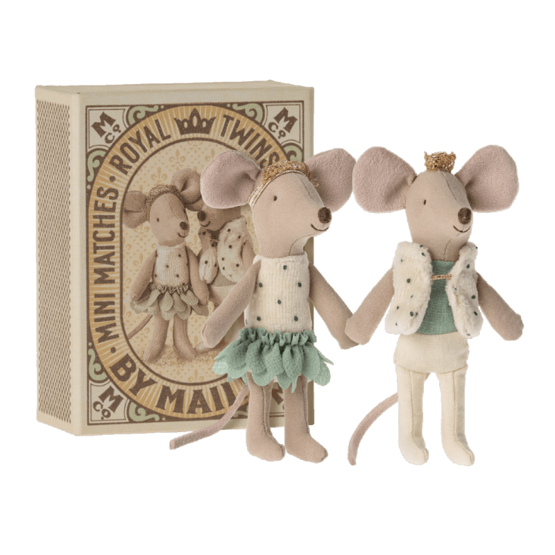 Maileg Baby Muis In Box Royal Tweeling - 11 cm