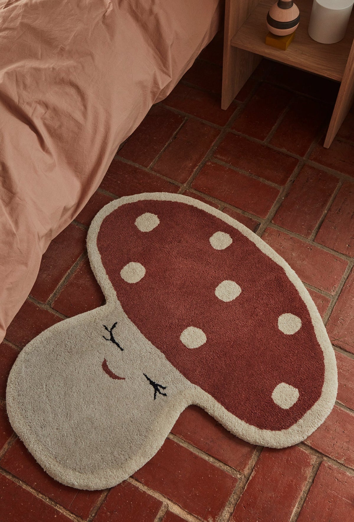 Malle Paddestoel Vloerkleed - Rood
