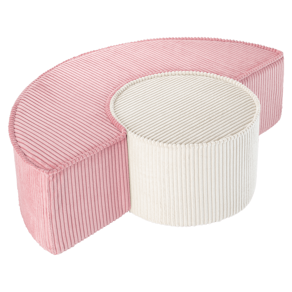 Roze Mousse Poef Set