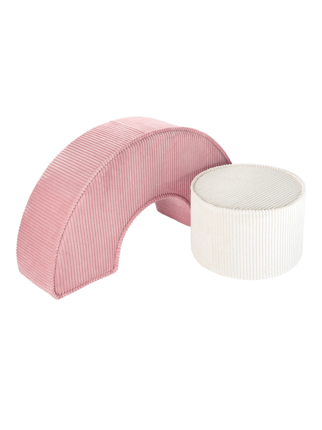 Roze Mousse Poef Set