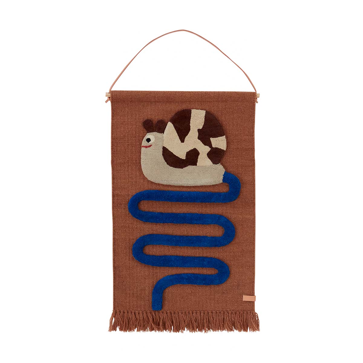Sally Snail On The Way wandkleed - optisch blauw