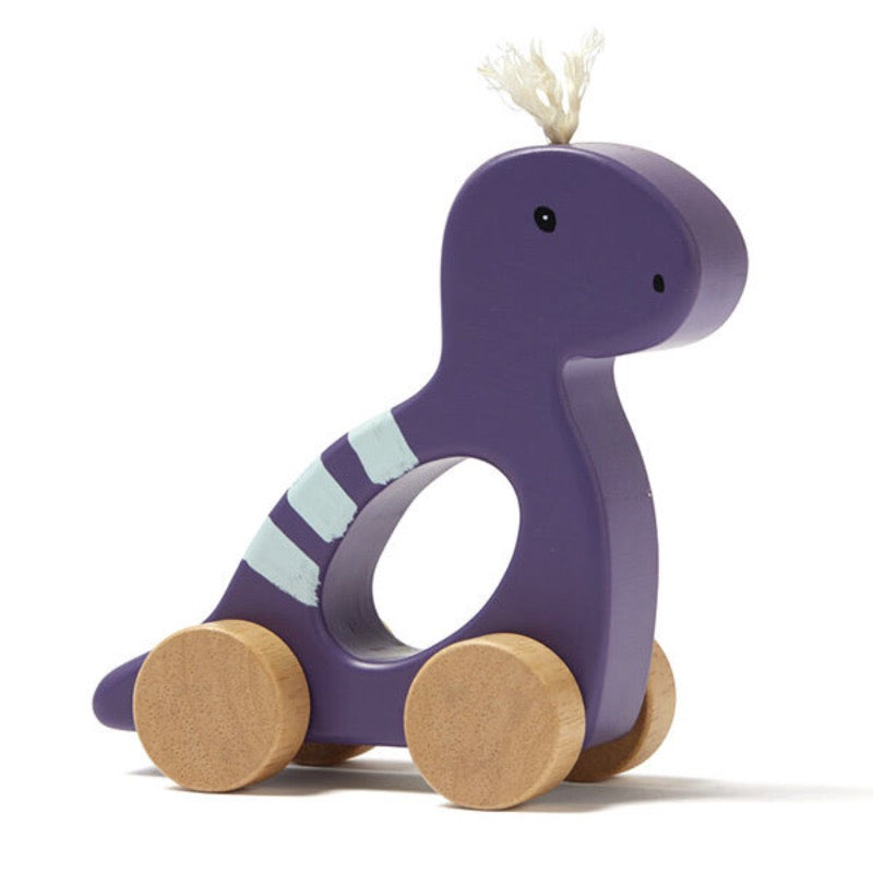 Speelfiguur Dino hout paars