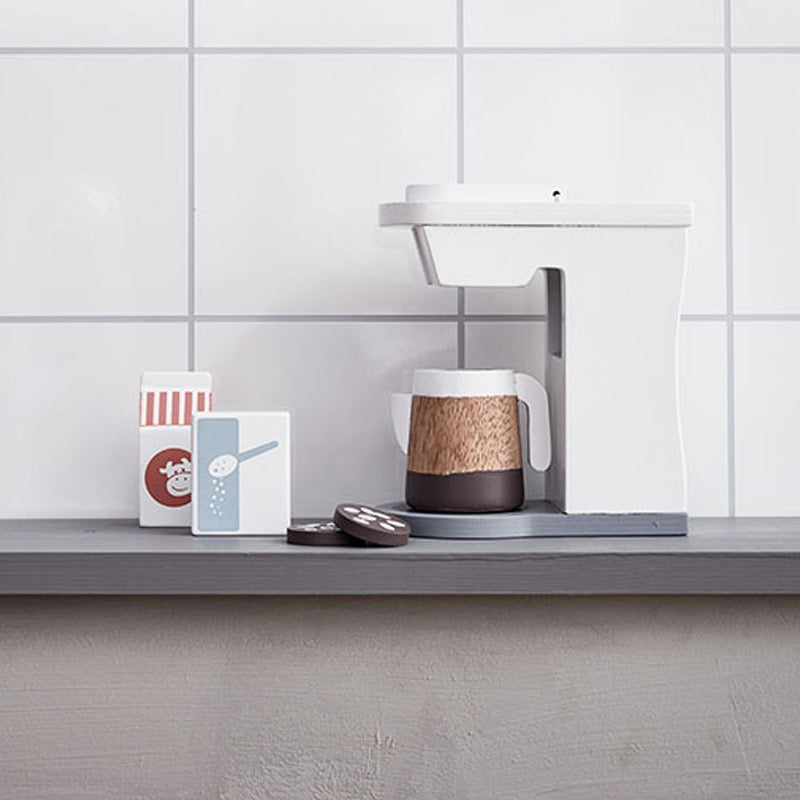Houten koffieapparaat