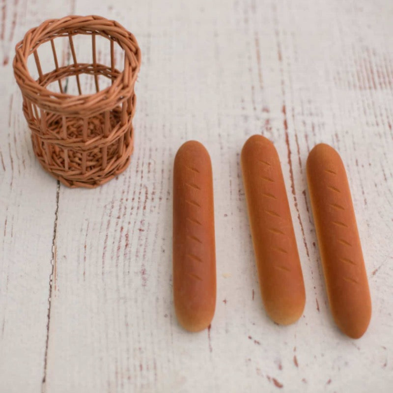 Set van 3 stuks houten stokbrood