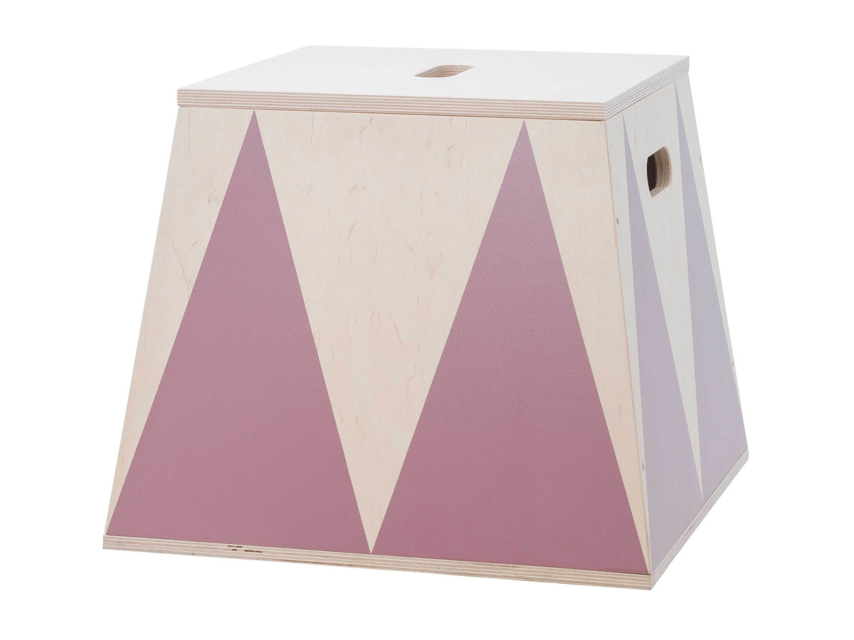 Opbergkist circus roze hout
