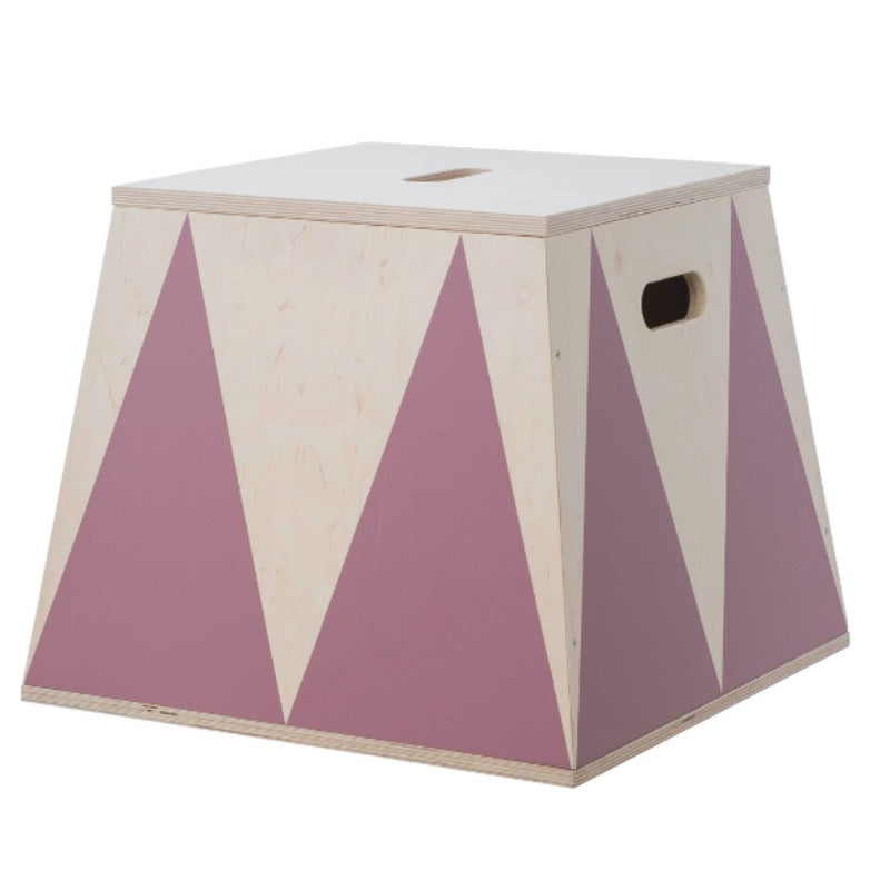 Opbergkist circus roze hout