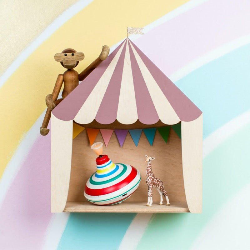 Wandkast circustent roze hout