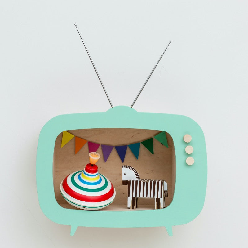 Wandkast tv mint groen hout