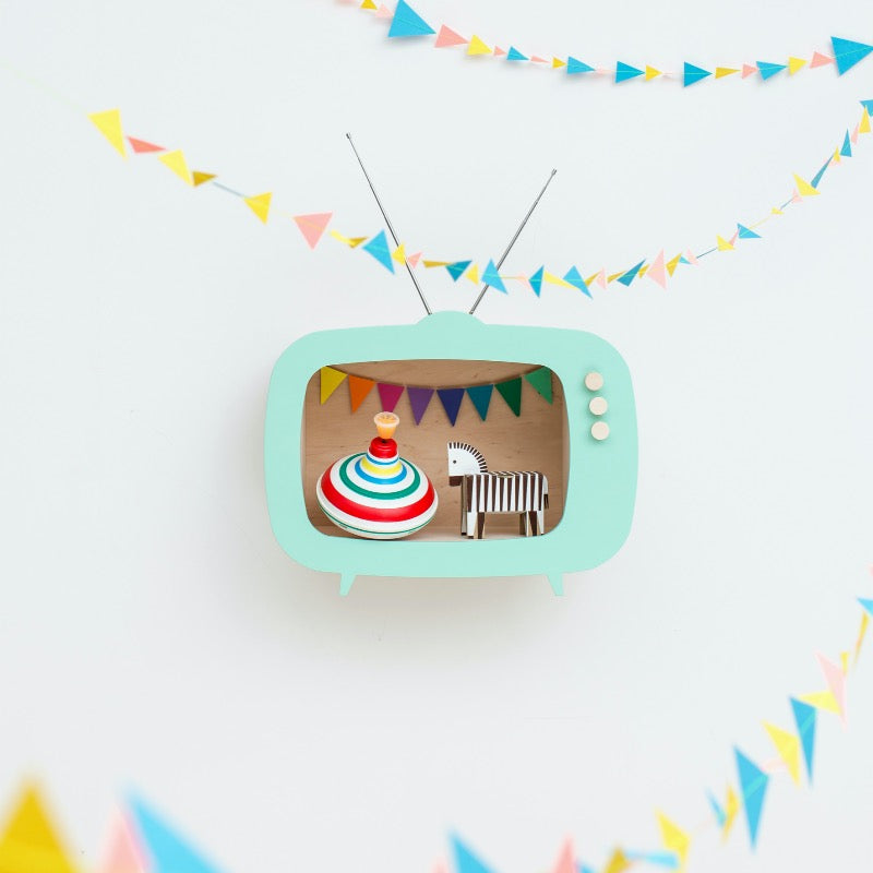 Wandkast tv mint groen hout