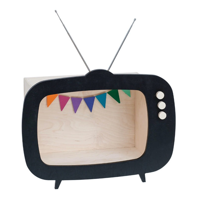Wandkast tv zwart hout