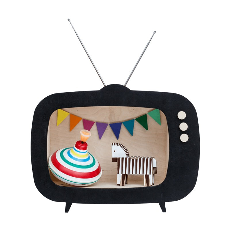 Wandkast tv zwart hout