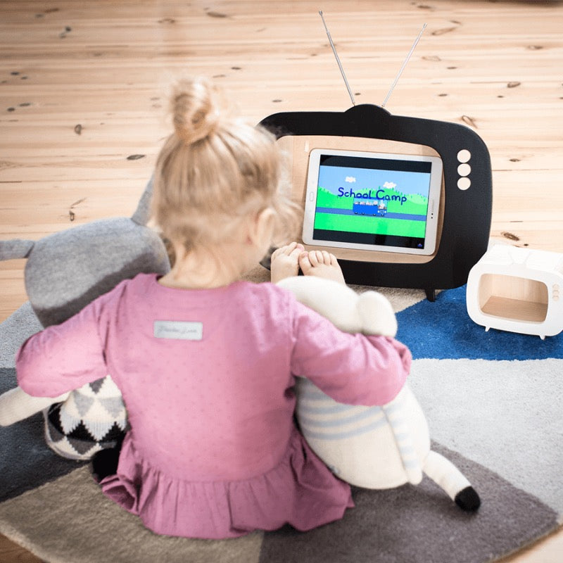 Wandkast tv zwart hout