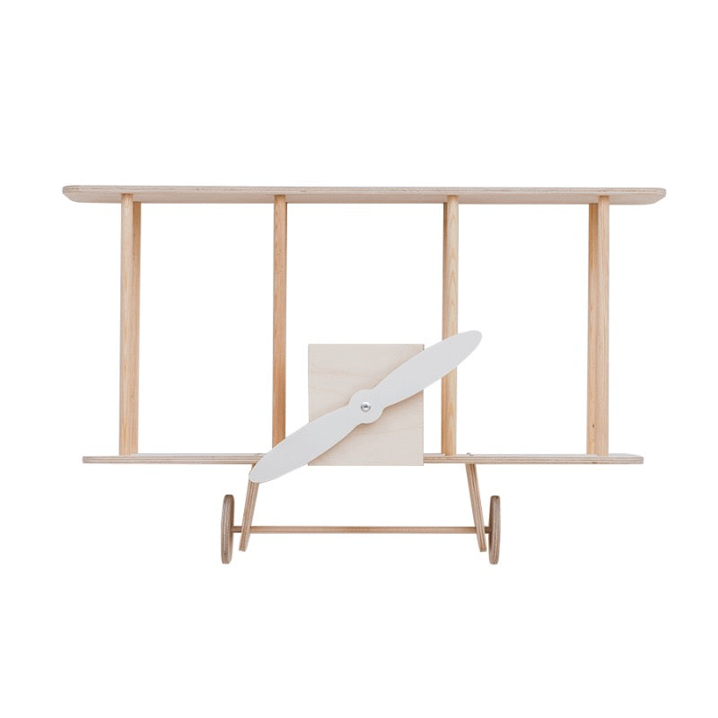Wandkast vliegtuig blank hout