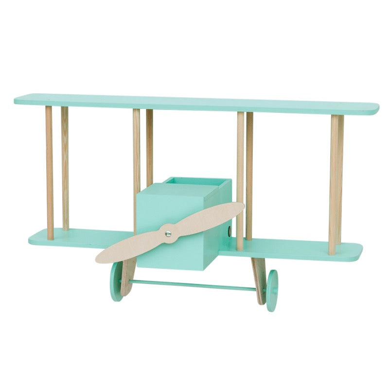 Wandkast vliegtuig groen hout