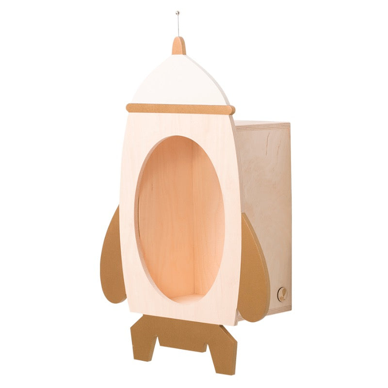Wandkast Rockin' Rocket wit-goud hout