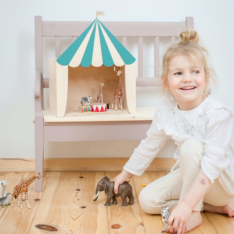 Wandkast circustent oceaan groen