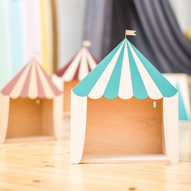 Wandkast circustent oceaan groen