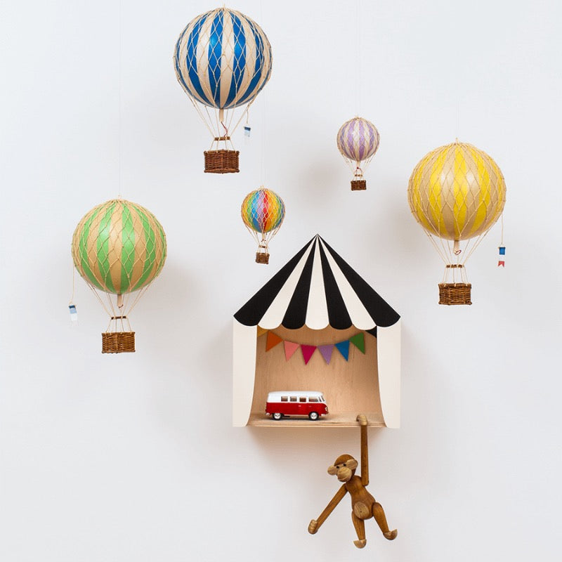 Wandkast circustent zwart hout